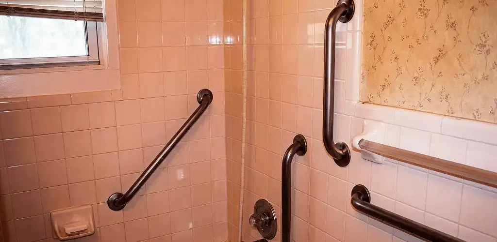 Shower grab bar installation for bathroom safety and accessibility in Orlando, FL