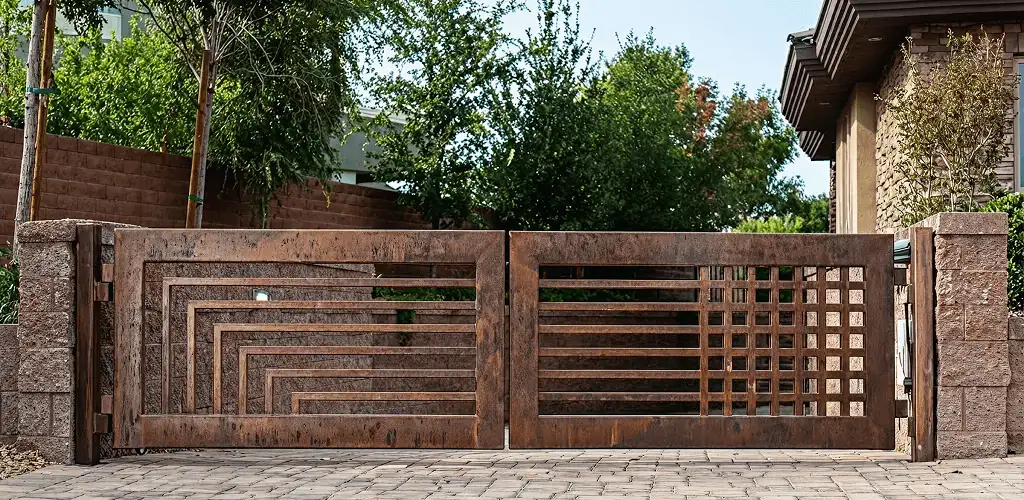 Custom driveway gate installation for a home entrance in Orlando, FL