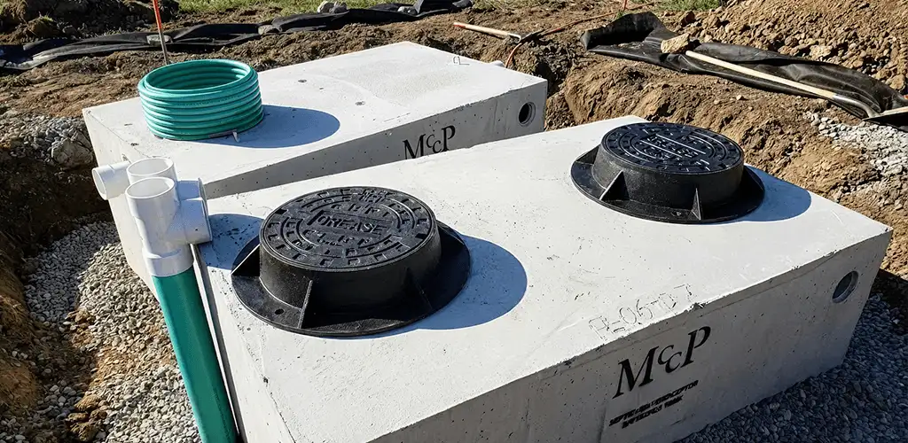 Grease trap installation unit set in place for drainage protection in Orlando, FL